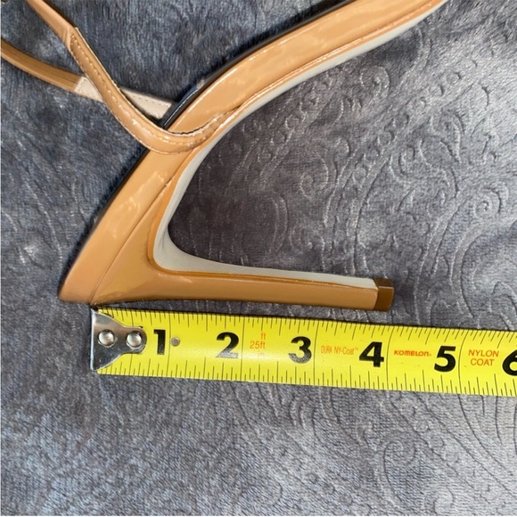 STEVE MADDEN CAMEL UPLIFT OPEN TOE BROWN TAN HEELS SIZE 9.5m - Picture 4 of 8